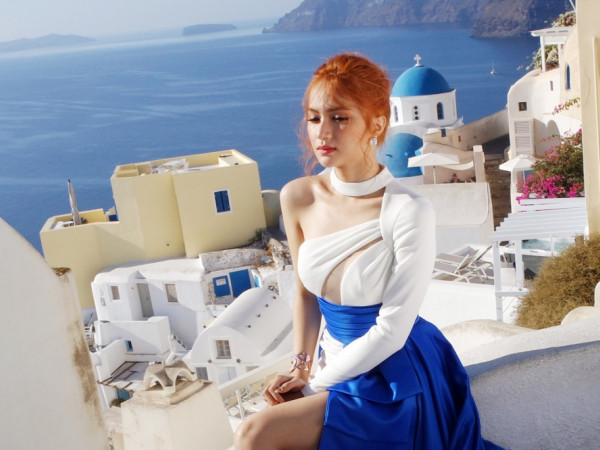 "Thiên đường" Santorini đẹp mê mẩn trong MV “Vì yêu mà cưới” của Hương Giang