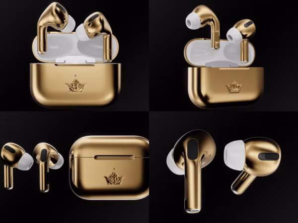 Đỉnh cao của sự xa xỉ là đây: Tai nghe AirPods Pro mạ vàng 18K, giá bằng cả một căn nhà