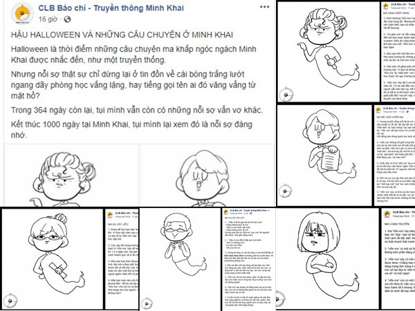 Học trò Sài Gòn ký họa thầy cô theo phong cách Halloween