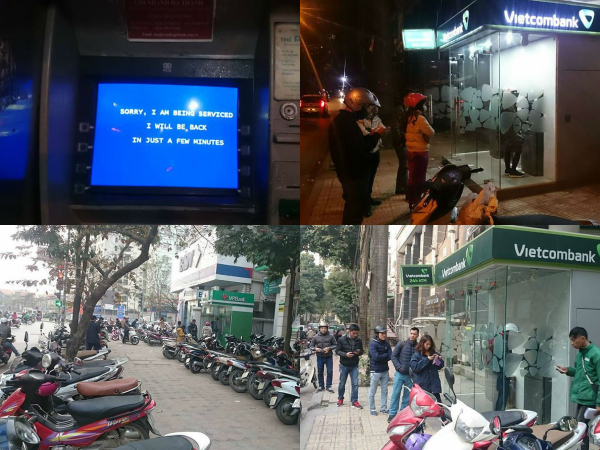 Khổ như đi rút tiền ngày Tết, khách chen chân xếp hàng từ sáng đến đêm