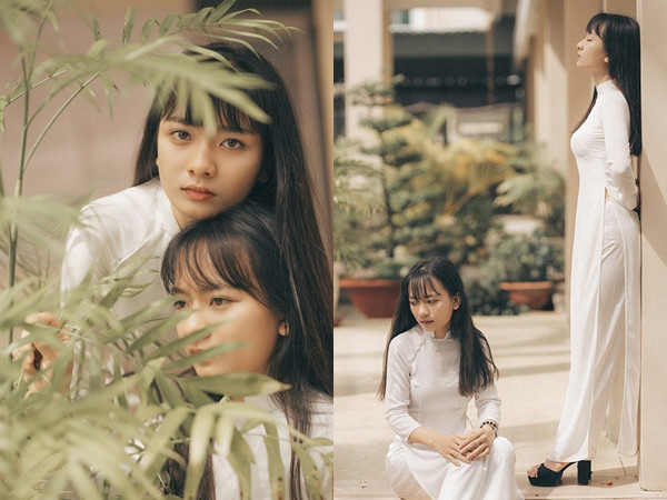 Cặp chị em sinh đôi 18 tuổi "hút hồn" trong bộ ảnh chia tay mái trường