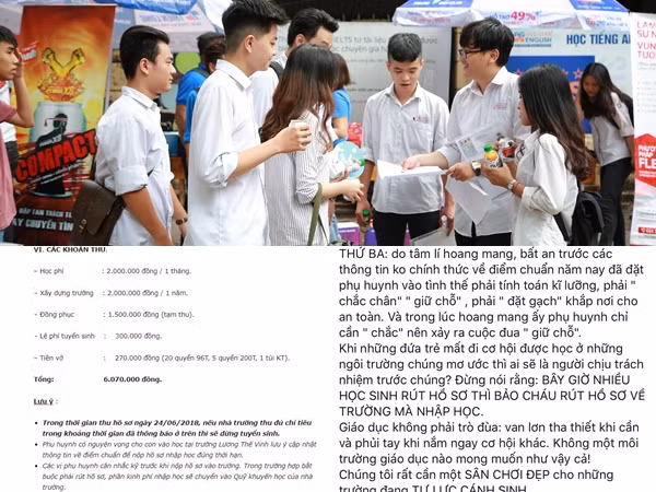  Phụ huynh lên tiếng ủng hộ trường Lương Thế Vinh chuyện không hoàn phí khi rút hồ sơ