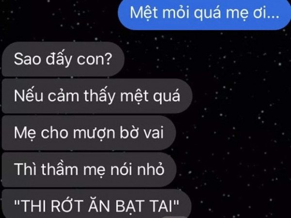 Than thở với mẹ về áp lực thi cử, nam sinh nhận được lời động viên khiến dân mạng cười ngất