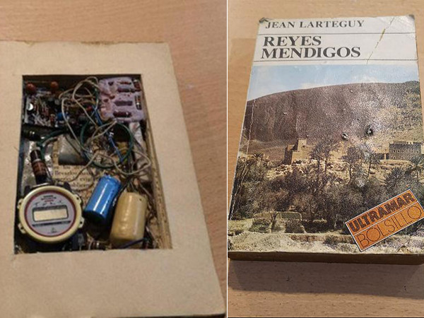 Bất ngờ phát hiện bom giấu tinh vi trong sách cổ