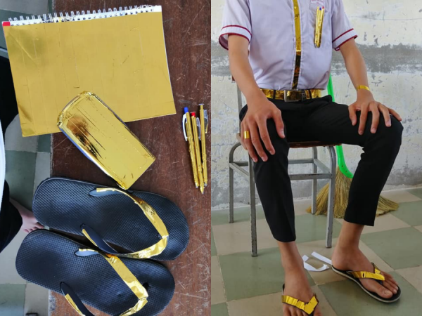 Học theo phong cách thái tử Dubai, nam sinh khiến dân mạng lóa mắt vì bộ phụ kiện "quý tộc"