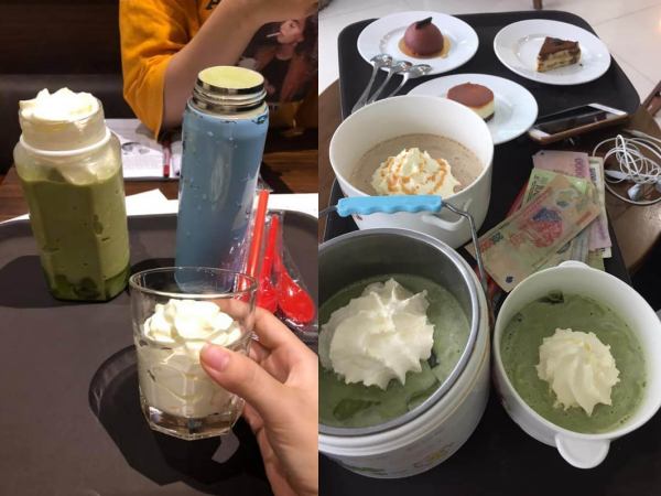 Lần đầu ở Việt Nam, khách hàng bê cả cặp lồng, bát tô đi nhận "upsize" đồ uống miễn phí