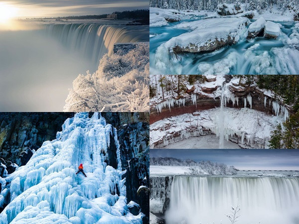 Choáng ngợp trước những thác nước đóng băng ở xứ sở mùa Đông Bắc Mỹ