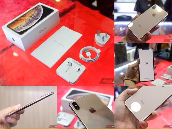 Cận cảnh iPhone Xs Max vàng đầu tiên tại Việt Nam, giá lên tới 79 triệu đồng