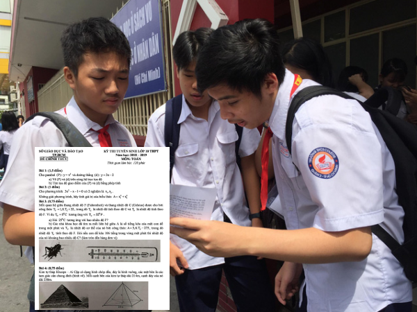 Gợi ý giải đề Toán thi vào lớp 10 của TP.HCM
