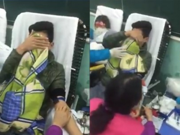 Nam sinh viên mếu máo vì sợ kim tiêm khi hiến máu tình nguyện khiến cư dân mạng cười ngất
