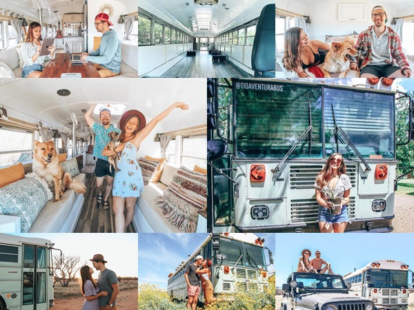 Cặp vợ chồng bỏ việc, cùng chó cưng du lịch khắp nơi trên xe buýt