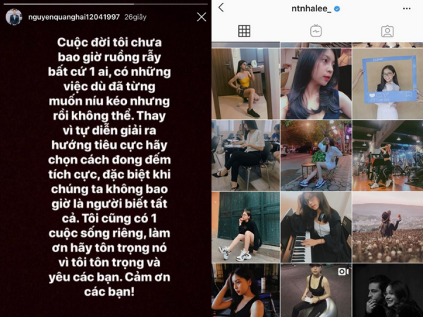 Quang Hải có bạn gái mới, Nhật Lê "dứt tình" xóa toàn bộ ảnh xưa cũ suốt 3 năm yêu nhau