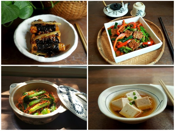 Mâm cao cỗ đầy các món chay đẹp mắt trong ngày rằm tháng Bảy