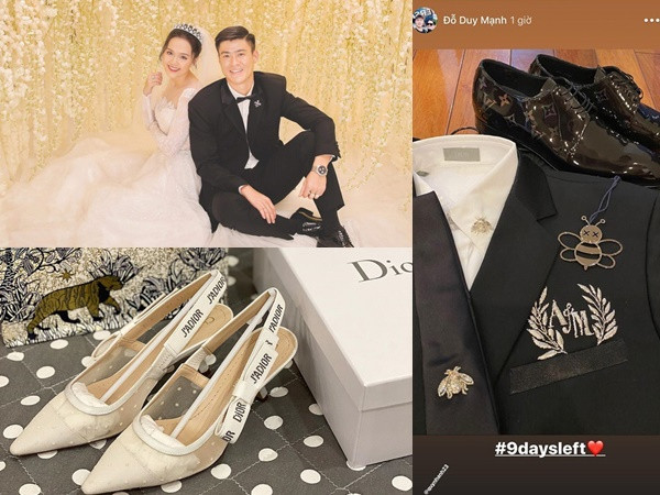 Bóc giá trang phục cưới toàn đồ hiệu xịn xò của Duy Mạnh - Quỳnh Anh
