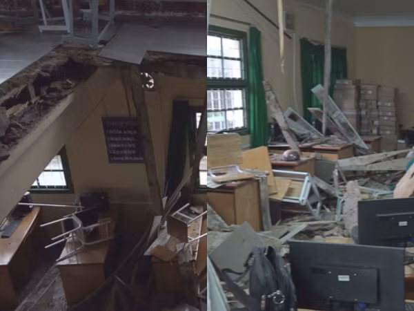 Lâm Đồng: Sập sàn phòng học, 10 học sinh rớt xuống tầng trệt