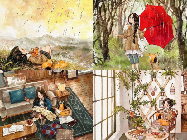 Bộ tranh phác họa về cuộc sống trong mơ của một cô nàng độc thân thời hiện đại