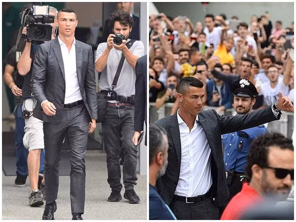 Cristiano Ronaldo bảnh bao trong ngày đến Juventus kiểm tra y tế