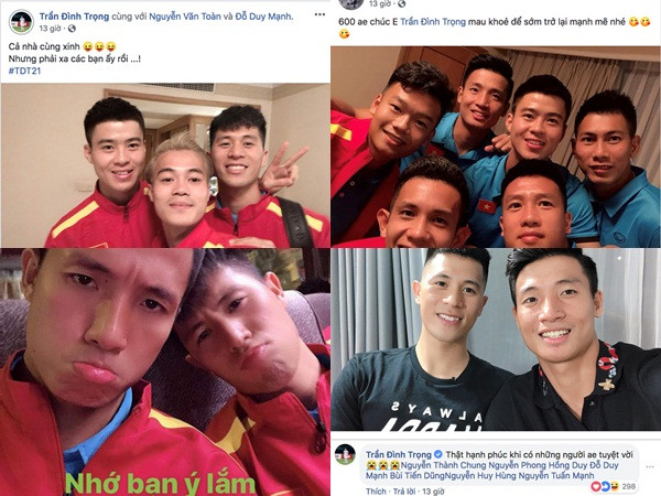 Tuyển thủ Việt Nam gửi lời tạm biệt Trần Đình Trọng trên mạng