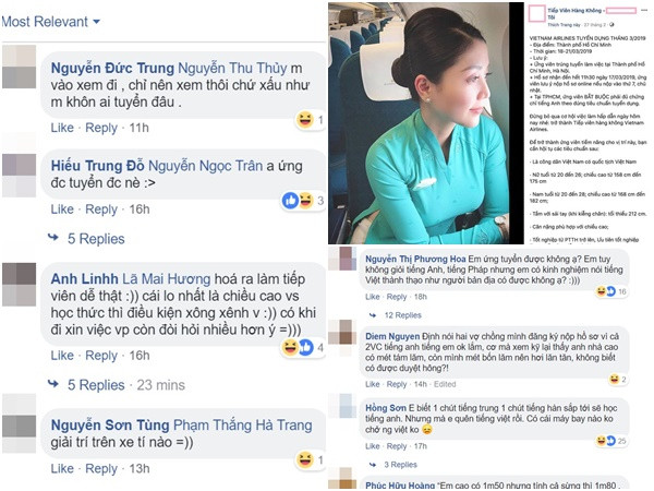 Chết cười với những bình luận "ngây ngô" của "ứng viên online" ngành tiếp viên hàng không