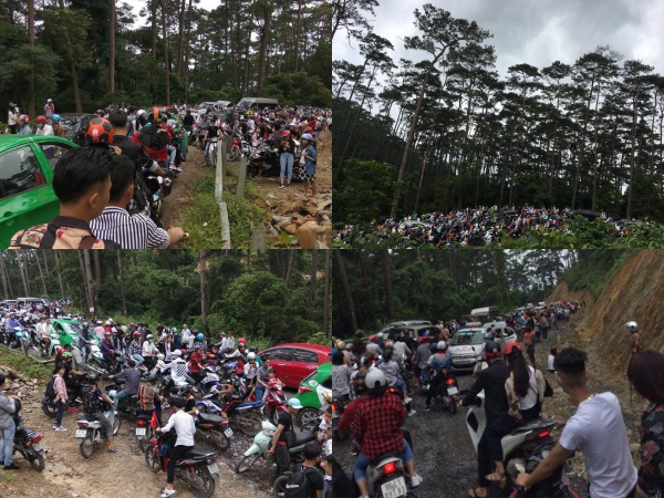 Du khách mệt mỏi vì điểm du lịch Tam Đảo đông đúc quá tải dịp nghỉ lễ Quốc Khánh