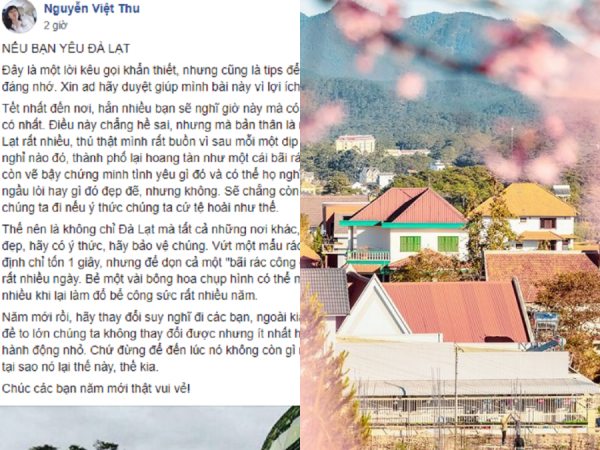 Lời "kêu cứu" của của dân mạng: "Nếu yêu Đà Lạt thì đừng biến nơi này thành bãi rác công cộng"