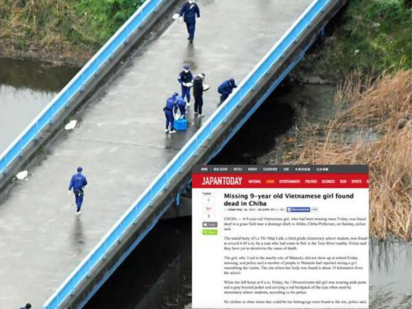 Bé gái người Việt mất tích và tử vong tại Nhật: Có dấu hiệu xâm hại tình dục