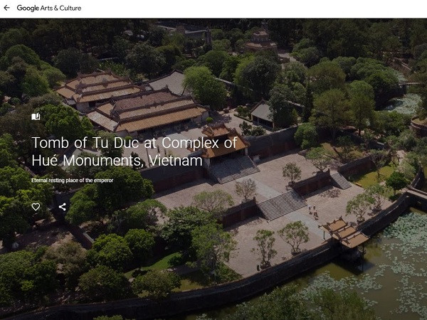 Google Arts & Culture số hoá Lăng Tự Đức vào dự án Di sản Mở nhân ngày Di sản Thế giới