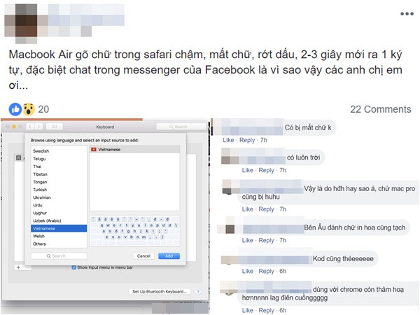 "Than thở" vì lỗi gõ chữ trên MacbookAir, chàng trai không ngờ lại nhận được nhiều "đồng cảm" thế này