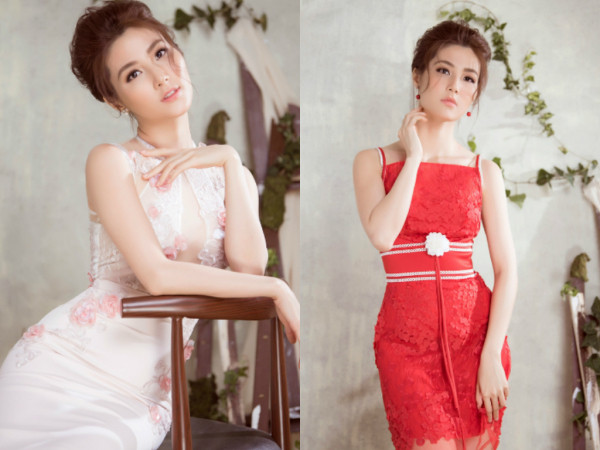 Diễm My 9x đẹp ngọt ngào trong trang phục hợp tác thiết kế cùng NTK Đỗ Long