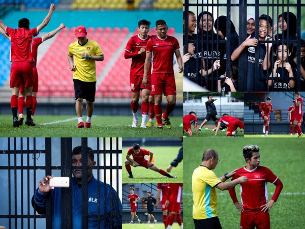 CĐV Malaysia ghi hình lén buổi tập của tuyển Việt Nam