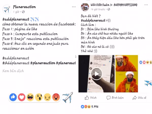 Biểu tượng cảm xúc máy bay đã bị Facebook vô hiệu hóa chỉ sau một ngày gây bão MXH