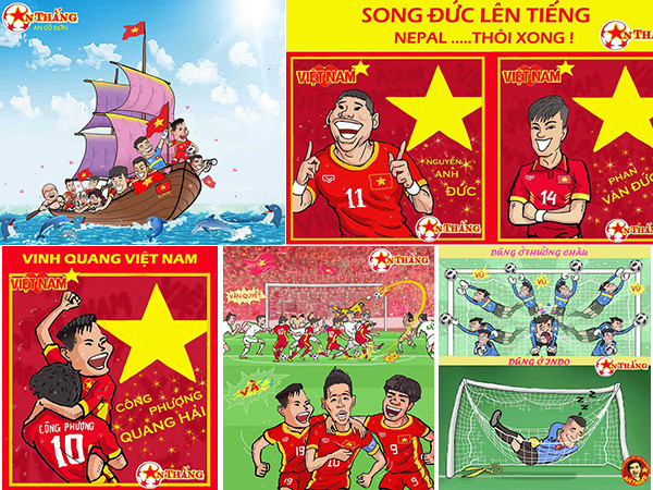 Ngộ nghĩnh bộ tranh cổ vũ Olympic Việt Nam thi đấu ASIAD 2018