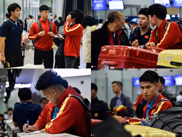 Đình Trọng trao đổi cùng bác sĩ Choi trước giờ sang Hàn Quốc