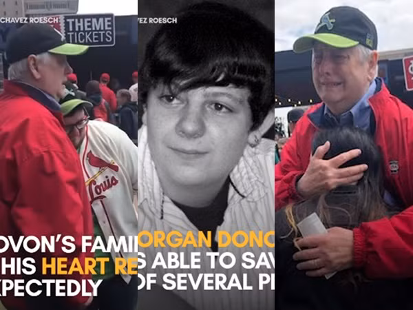 Cuộc hội ngộ của gia đình cậu bé cho đi trái tim của mình để cứu sống người khác