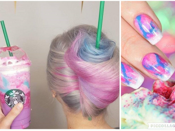 Những bức ảnh cho thấy Unicorn Frappuccino đang trở thành xu hướng thời trang mới