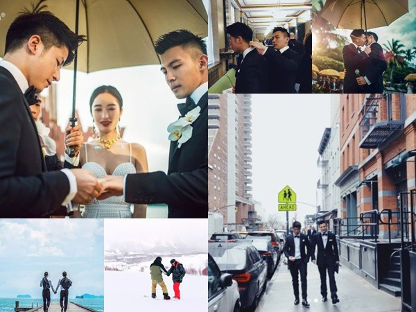 Hình ảnh đám cưới cổ tích như trong mơ của cặp đôi đồng tính nam vừa đẹp trai lại giàu có