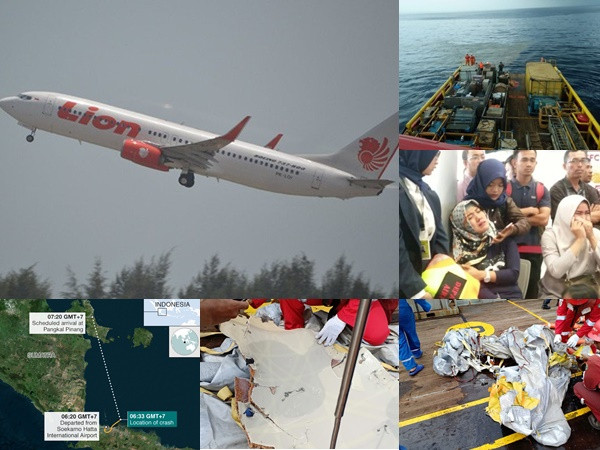 Tìm thấy các mảnh vỡ trôi nổi trên biển của máy bay Indonesia chở 188 người