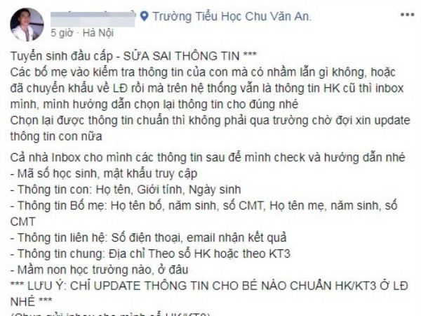Hà Nội: Công an vào cuộc vụ giả mạo dịch vụ chỉnh sửa thông tin tuyển sinh trực tuyến