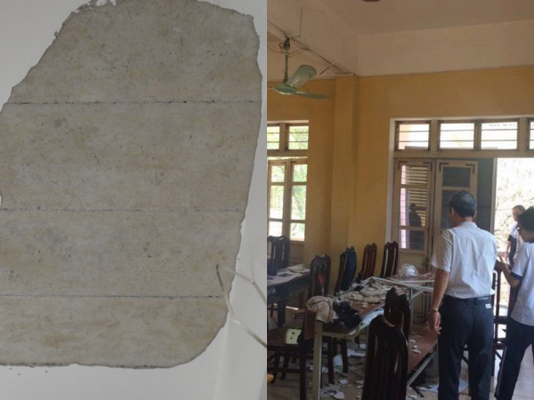 Học sinh nhập viện do mảng vữa trần rơi trúng đầu: Sở GD&ĐT nói gì?