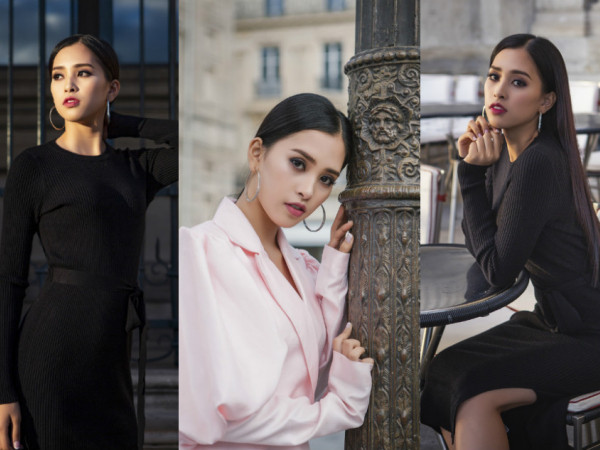 Hoa hậu Tiểu Vy khoe vẻ đẹp sắc sảo trong bộ ảnh chụp ở Pháp