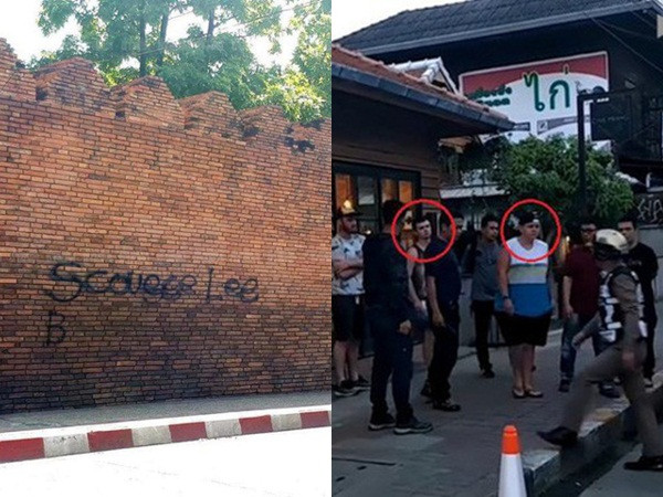 Du khách đối diện với án phạt tù vì vẽ bậy lên bức tường cổ