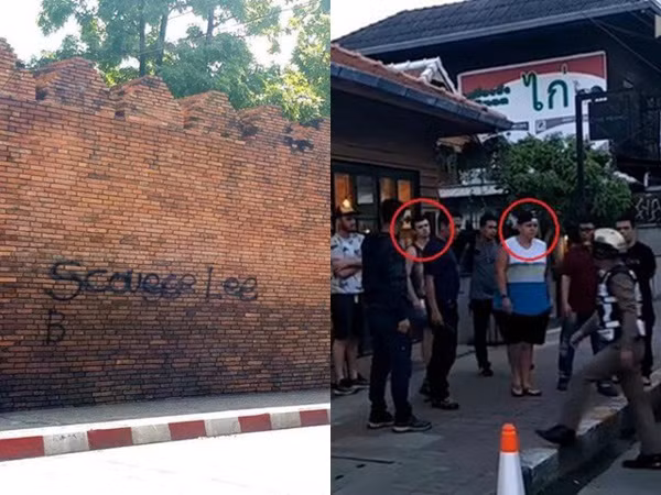 Du khách đối diện với án phạt tù vì vẽ bậy lên bức tường cổ