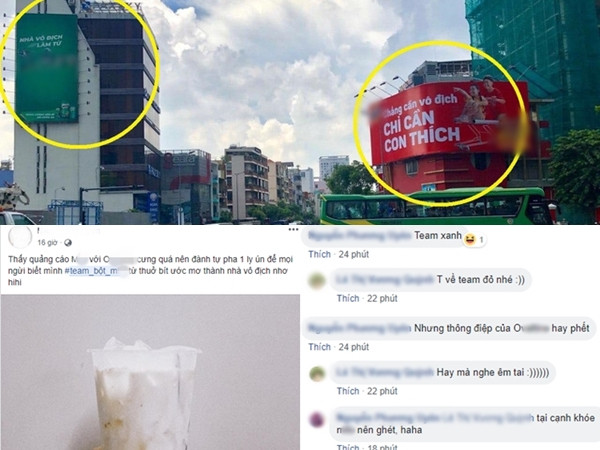 Hai biển quảng cáo sữa gây "bão", dân mạng hài hước chia team xanh - đỏ