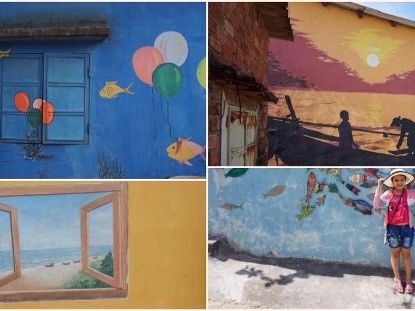 Sống động “kì quan” ảnh trên tường tại làng bích họa Tam Thanh