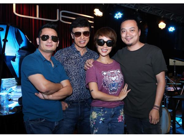 Uyên Linh, Bằng Kiều, Trần Thu Hà, Tùng Dương luyện tập cho đêm nhạc chung