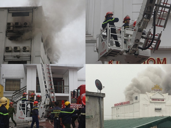 Hà Tĩnh: Cháy lớn tại karaoke Kingdom, giải cứu 3 người mắc kẹt