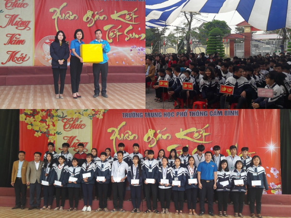 "Xuân yêu thương" về với những học trò vượt khó vươn lên trường THPT Cẩm Bình (Hà Tĩnh)