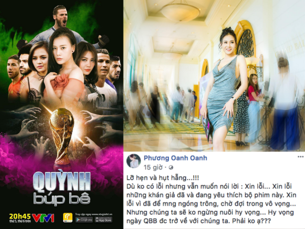 Nữ chính phim "Quỳnh búp bê" xin lỗi khán giả khi phim bị tạm dừng phát sóng