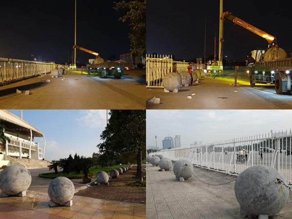 Bất ngờ di chuyển 40 quả bóng xích tại sân Mỹ Đình để "lấy hên"? 