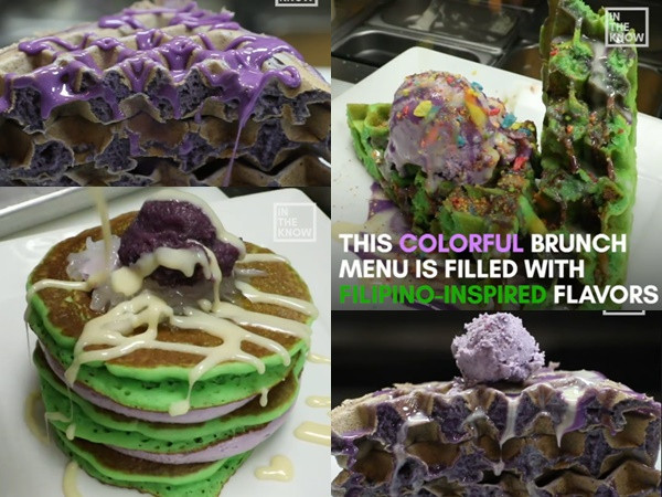 Bánh crepe xanh kẹp kem... nhưng chỉ dành cho tín đồ yêu màu tím